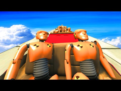 Impossible Roller Coaster Crashes #3 - BeamNG.Drive CrashTherapy