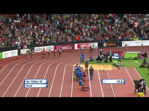 Great Britain Win 4x100m Women's Relay Gold at European Athletics Championships ZÜRICH 2014