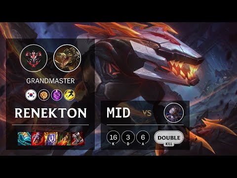 Renekton Mid vs Orianna - KR Grandmaster Patch 11.15