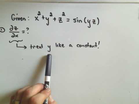 MultiVariable Calculus - Implicit Differentiation