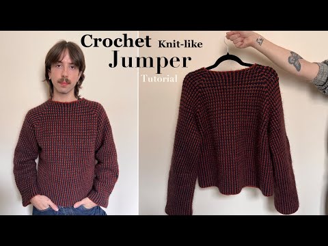Knit-inspired Crochet Sweater Tutorial | striped moss stitch crochet jumper *IN-DEPTH*