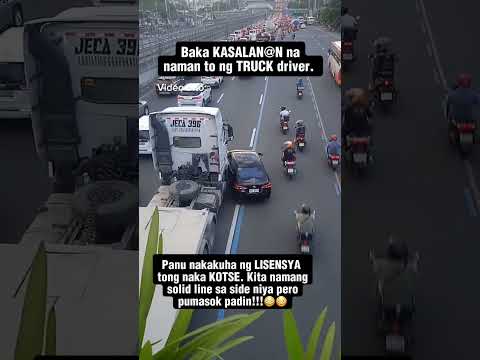 Kotse NABUNGG0 ng truck! Baka kasalan@n pato ng truck driver. Overtake pa sa solid line | lto | ncap