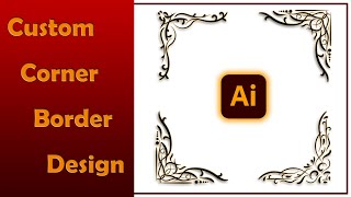 How to design corner border elements using custom brushes in Adobe illustrator cc | tutorial