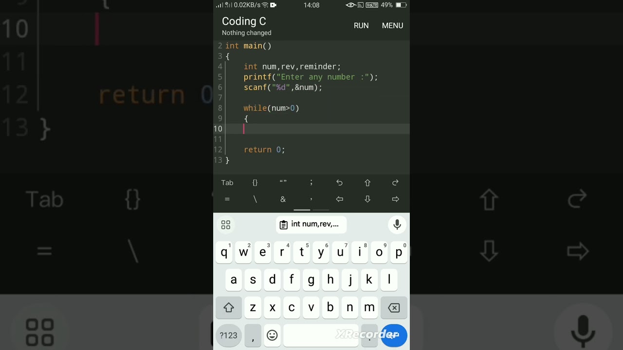 How to reverse a number in c programming.....#programming #codemasters #program #cprogramming