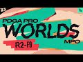 2023 PDGA Pro World Championships | MPO R2F9 | Barsby, McBeth, Wysocki, Dickerson | Jomez Disc Golf