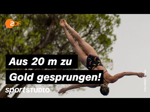 Klippenspringerin Schmidbauer gewinnt EM-Titel | Schwimm-EM Rom | sportstudio