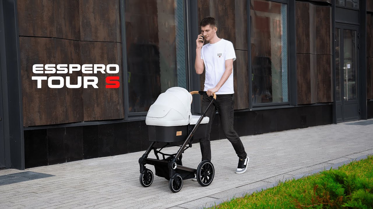 миниатюра 0 Видео о товаре Коляска 2 в 1 Esspero Tour S + сумка, Sahara (Белый)