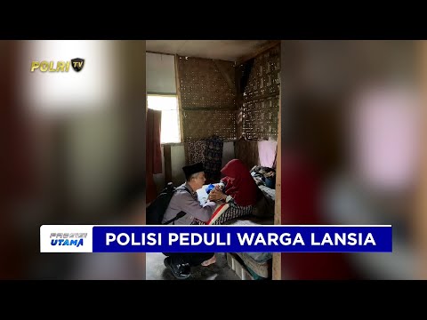KOMPOL JAJANG MULYAMAN PEDULI LANSIA DENGAN MEMBAGIKAN MAKANAN