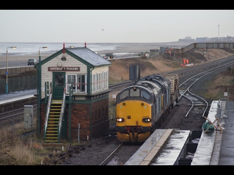 #821: [Flask] DRS Class 37602 & 37610 pass A&P and Penmaenmawr (03/02/17)