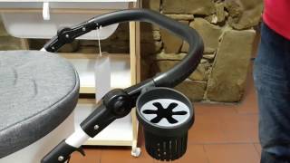 Držák nápojů na kočárek Paradise Šedý - montážní sada