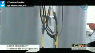 Corto circuito en Glorieta de insurgentes