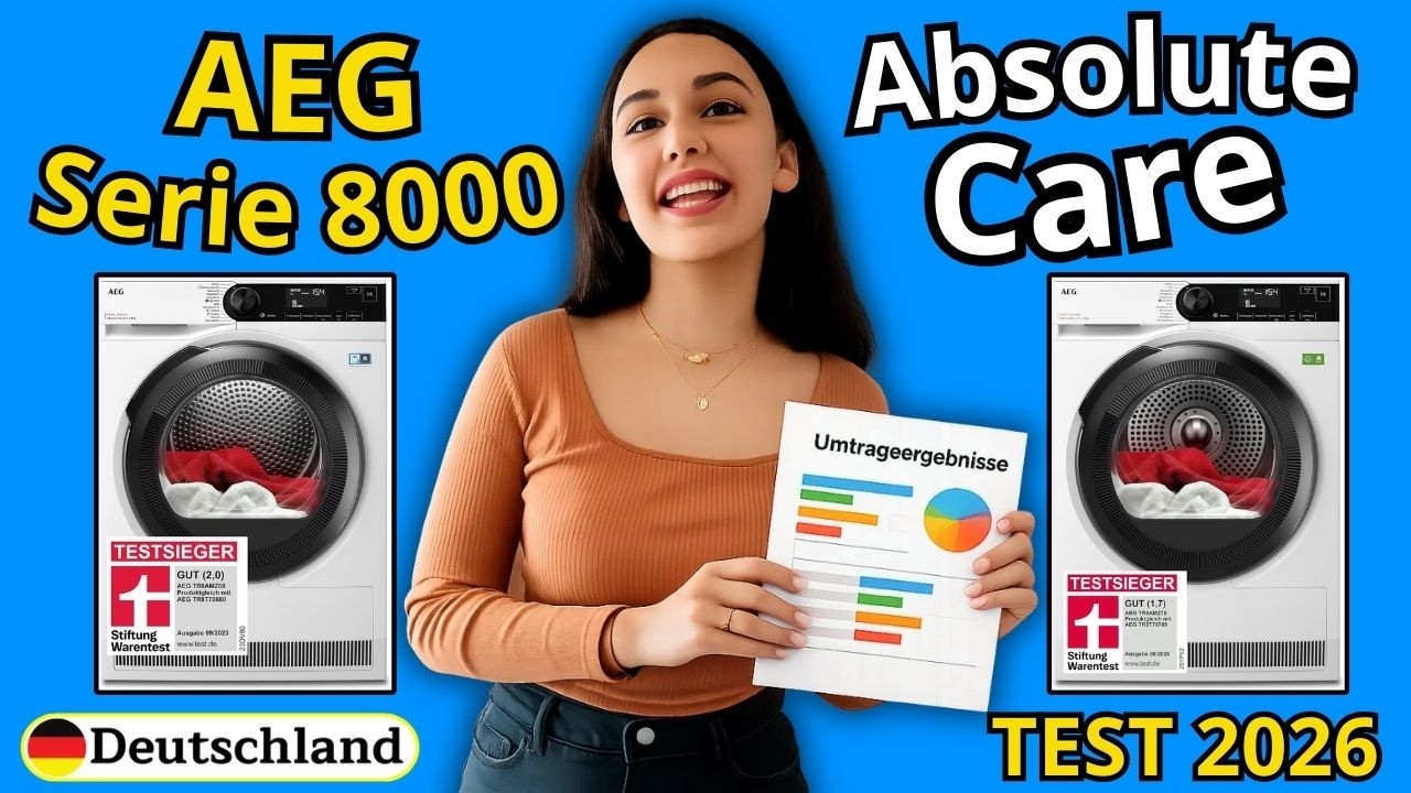 AEG Wärmepumpentrockner Serie 8000 Test: TR8AMZ78 & TR8AMZ68 Vergleich – Trockner AEG AbsoluteCare