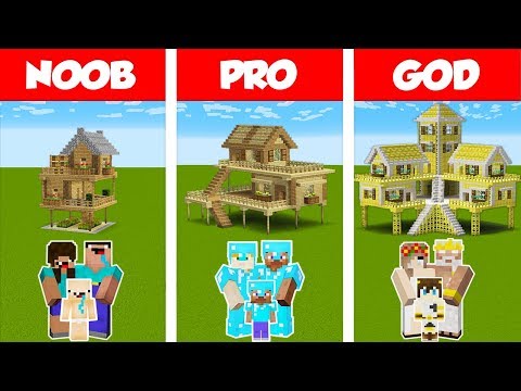 Minecraft NOOB vs PRO vs GOD: SURVIVAL FAMILY HOUSE CHALLENGE in Minecraft / Animation