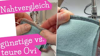 Vergleich günstige vs teure Overlock Nähmaschinen | dicke Stoffe nähen Strickstoff Sweat | mommymade