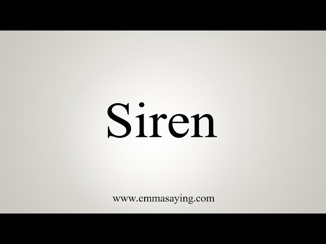 What are the 3 types of sirens?