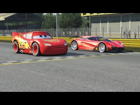 Lightning McQueen vs Ferrari Xezri Competizione Concept at Monza Full Course