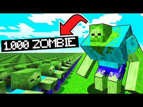 1000 ZOMBIE VS ZOMBIE MUTANTE SU MINECRAFT!!