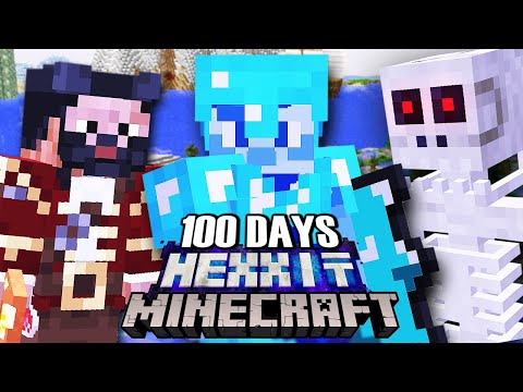 I Survived 100 Days in Hexxit Updated in Minecraft [FULL MOVIE]