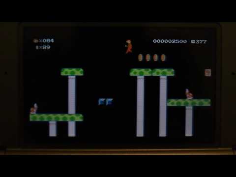 Nintendo Super Mario Maker 3ds Medal Challenge World 8-4 Walkthrough Gameplay part a & b