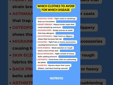 Clothes You Should Avoid for Different Diseases | Health Tips You Must Know #healthylifestyle
