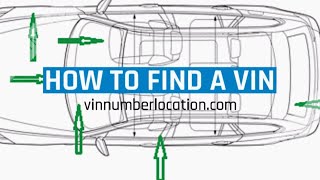 How To Find A VIN Number Location Locate the car vin chassis or frame identity number on and car
