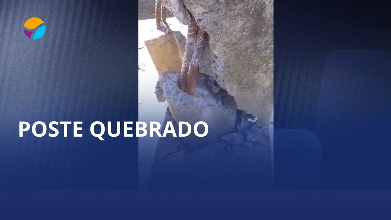 Morador cobra conserto de poste danificado em Rio do Sul