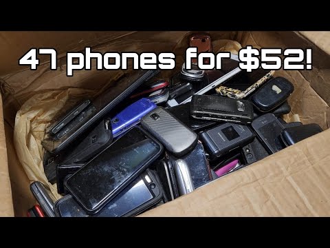 I bought a HUGE phone lot for $52! (Unboxing)