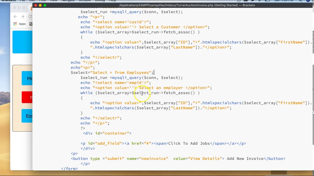 adding a dynamic field to a html form