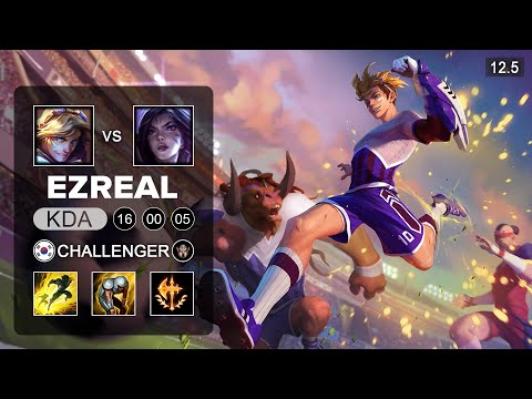 Ezreal ADC vs Kai'sa - KR Challenger - Season 12 Patch 12.5