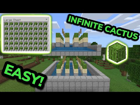 Simple Automatic Cactus Farm - Bedrock — Minecraft farm tutorial thumbnail