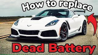 HOW to Change a DEAD BATTERY in your 2014-2019 Chevrolet C7 Corvette.