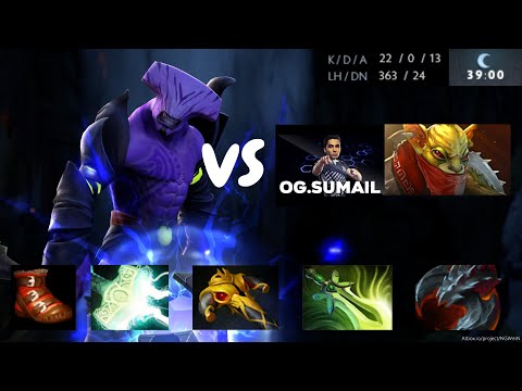 Dota 2 - Pro Player Faceless Void VS OG.Sumail Bounty Hunter Immortal Rank GamePlay