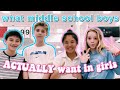 What Middle School Boys ACTUALLY Want In Girls