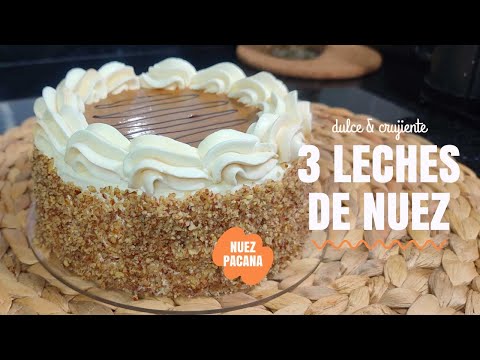 Pastel 3 leches de nuez pecana
