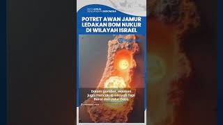 2 Awan Jamur Membumbung, Pejabat Iran Bagikan Potret Ledakan Bom Nuklir di Wilayah Israel