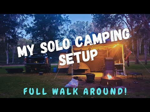 MY CAMP SETUP - Solo camping setup! Everything fully setup! Camping solo? Check this out!