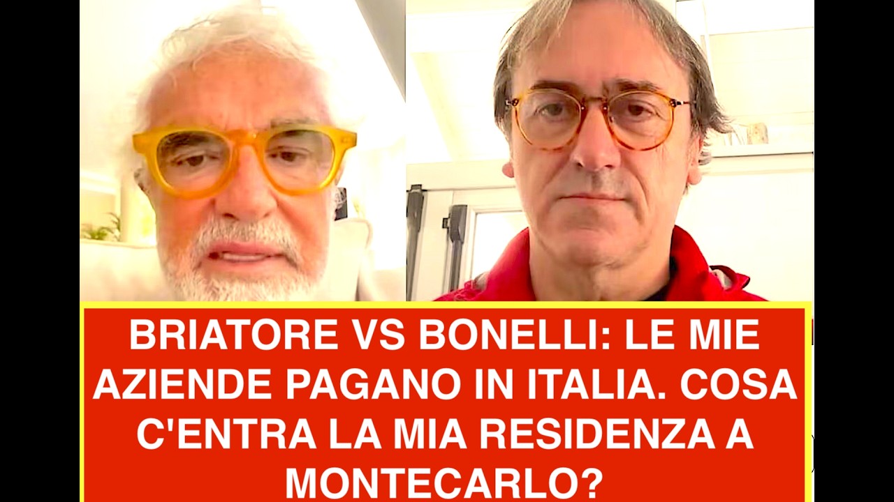 BRIATORE VS BONELLI: LE MIE AZIENDE PAGANO IN ITALIA. COSA C'ENTRA LA MIA RESIDENZA A MONTECARLO?