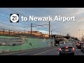 Driving NJ-21 (RT-21) to Newark Liberty International Airport Terminal A Departure