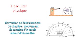 deux exercices du chapitre : mouvement de rotation d’un solide autour d’un axe fixe