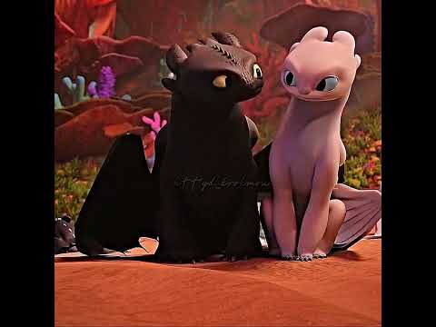 Toothless with light fury they are so cute 💕 #httyd #toothless #lightfury #shorts @lightfurybg