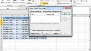 Excel 2010 Tutorial Unlocking Cells Microsoft Training Lesson 28.1