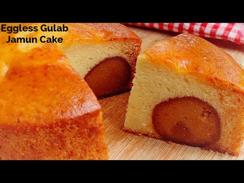 Eggless Gulab Jamun Cake || Gulab Jamun Cake || Eggless Cake ~ Moumita's Happy Cooking Lab