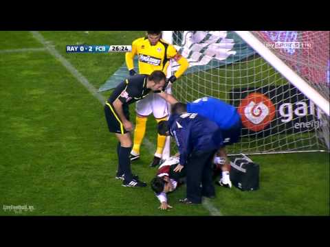 Gol en propia de Rober - Rayo Vallecano 0 - 2 Barça(29/04/2012) [HD 720p]