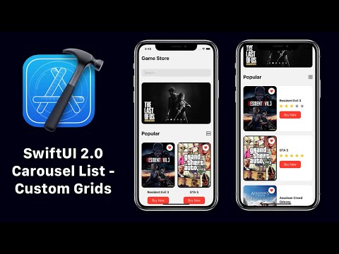 SwiftUI 2.0 Carousel List - Custom Grids And Animations - Xcode 12 - SwiftUI 2.0 Tutorials