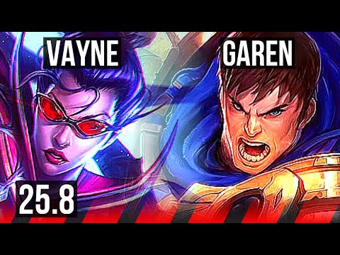 VAYNE vs GAREN (TOP) | 9 solo kills, 52k DMG, Legendary | EUW Master | 25.8