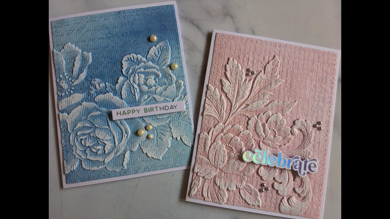 Layered Embossing   More Embossing Folder Fun!