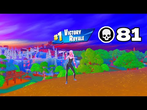 81 Elimination Solo vs Squads Full Gameplay High Kills "Zero Build" Wins (Fortnite Chapter 4)