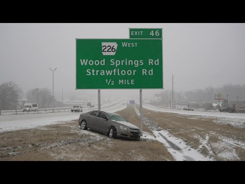 02-03-2022 Jonesboro, AR - Ice Storm - Sleet Accumulation Causes Travel Issues - Accidents