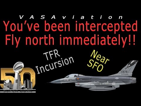 [REAL ATC] Aircraft INTERCEPTED by MILITARY F-16 at SUPER BOWL!! Video