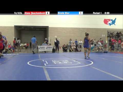 FILA Cadet 70 kg / 154.25 lbs. - Alana Quackenbush vs. Nicole Diaz